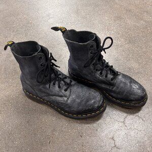 Dr. Martens 1460 Pascal Virginia - Soft Black Leather - Stained by Burning Man!